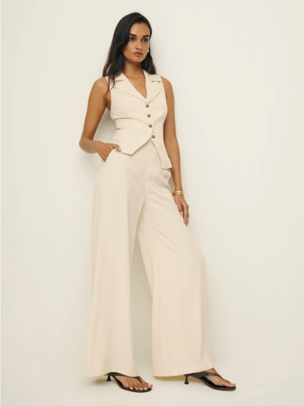 Reformation Taryn Two Piece Ivory - Size 2